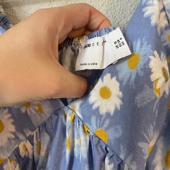 ASOS Mixed Print Tiered Mini Dress Size 6 - Picture 6 of 9